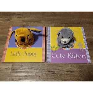 Little Puppy & Cute Kitten‎ (Puppet Book) by Jon Lambert Hardback Book Lot